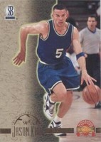 1996-97 Score Board Autographed Basketball - Jason Kidd #46