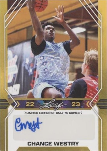 2022-23 Leaf Draft - Chance Westry #BA-CW1