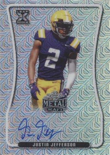 2020 Leaf Metal Draft Justin Jefferson #BA-JJ3