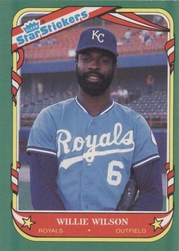 1987 Fleer Star Stickers - Willie Wilson #125