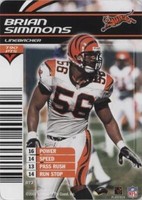 2002-03 NFL Showdown Brian Simmons #073