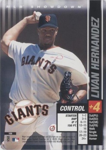 2002 MLB Showdown Trading Deadline - Livan Hernandez #109