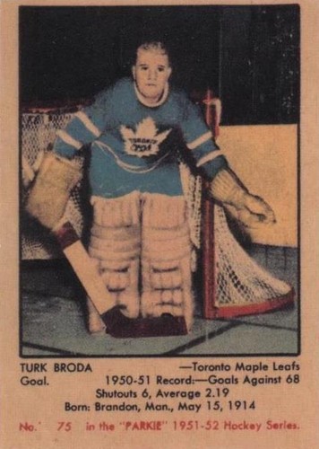 1992-93 Parkhurst - Turk Broda #PR-6