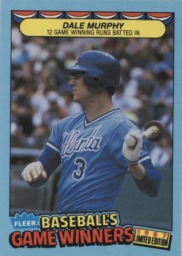 1987 Fleer Limited Edition Baseball's Game Winners - Dale Murphy #30