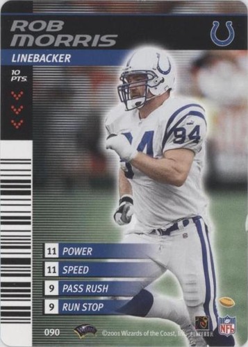 2001-02 NFL Showdown 1st & Goal Rob Morris #090