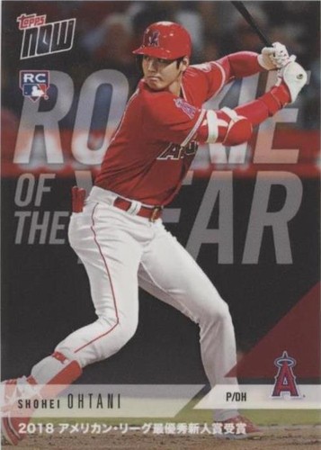 2018 Topps Now Shohei Ohtani #AW-1 Rookie of the Year Award Winner