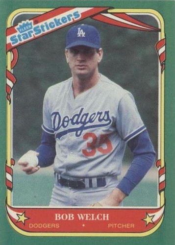 1987 Fleer Star Stickers - Bob Welch #121