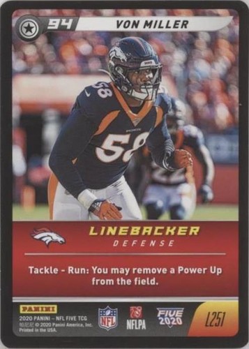 2020 Panini NFL Five TCG Von Miller #L251
