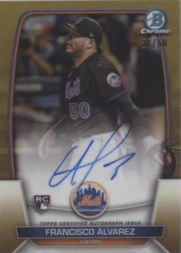 2020 Bowman Chrome Francisco Alvarez 1st Purple Auto /250
