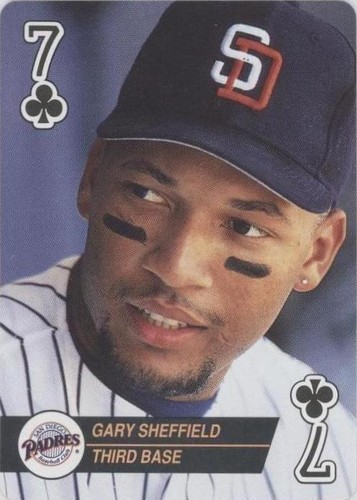 Lot of 7 Gary Sheffield baseball cards. Hit 509 home runs in