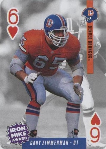 1994 Bicycle Ditka's Picks Playing Cards Gary Zimmerman #6H