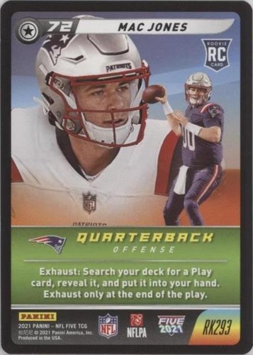 2021 Panini NFL Five TCG Mac Jones #RK293