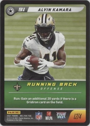 2021 Panini NFL Five TCG Alvin Kamara #L274