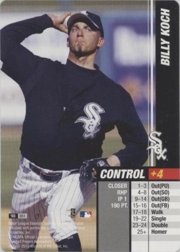 2003 MLB Showdown Trading Deadline - Billy Koch #051