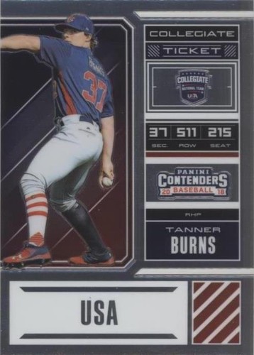 2018 Panini Elite Extra Edition - Tanner Burns #USA-TB