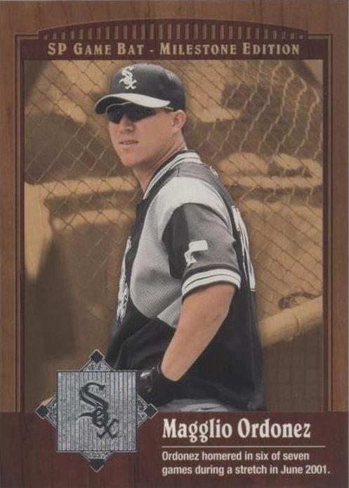 2001 SP Game Bat Edition Milestone - Magglio Ordonez #38
