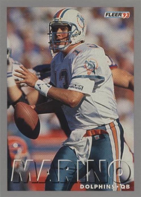 Fleer Shell Fact 1993 (Fútbol y académicos: un equipo de campeonato) Dan Marino #16