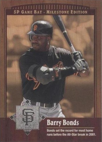 2001 SP Game Bat Edition Milestone - Barry Bonds #68