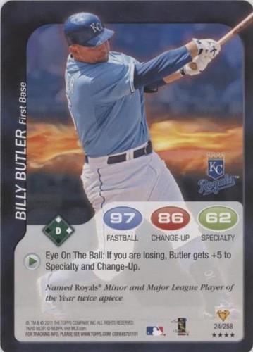 2011 Topps Attax - Billy Butler #24