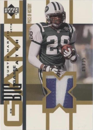 2002 Upper Deck Piece Of History Curtis Martin #BGJ-CM