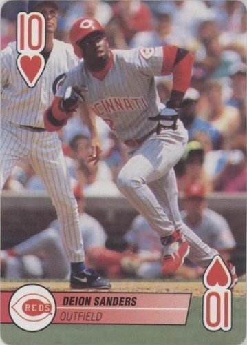 1995 Bicycle Baseball Aces Playing Cards - Deion Sanders #10H