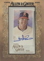 2020 Topps Allen & Ginter's - Jim Abbott #MA-JA
