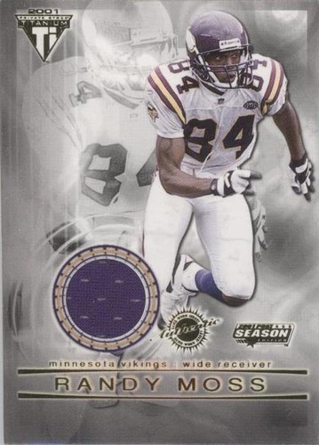 2001 Pacific Private Stock Titanium Postseason Randy Moss #62
