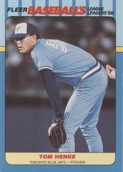 Líderes de la Liga de Béisbol Fleer 1988 - Tom Henke #17
