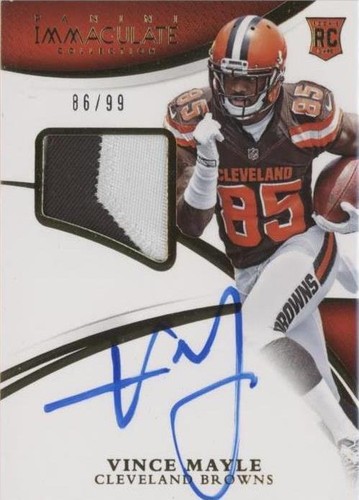 2015 Panini Immaculate Collection Vince Mayle #133
