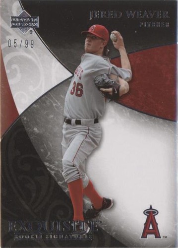 2007 Upper Deck Exquisite Rookie Signatures - Jered Weaver #84