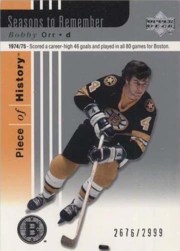 2002-03 Upper Deck Piece Of History - Bobby Orr #97