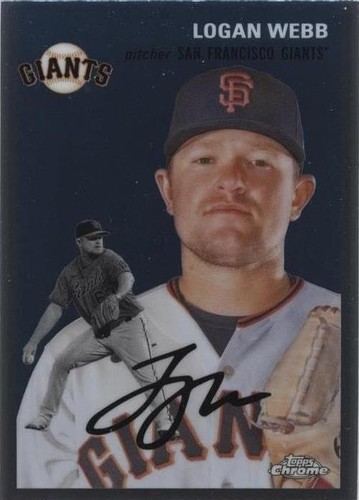 Autographed Logan Webb 2023 Topps Chrome Card PSA Signed