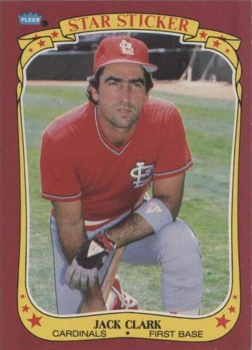 1986 Fleer Star 贴纸 - Jack Clark #24