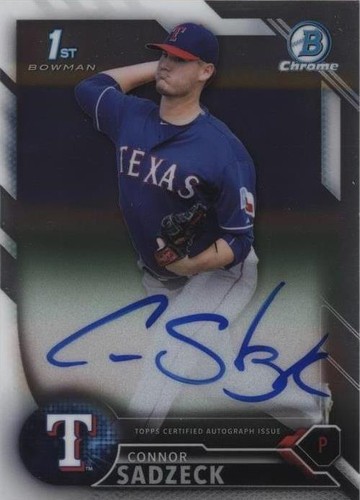 2016 Bowman Chrome - Connor Sadzeck #BCAP-CS