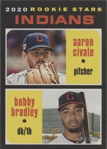 2020 Topps Heritage - Aaron Civale Bobby Bradley #83