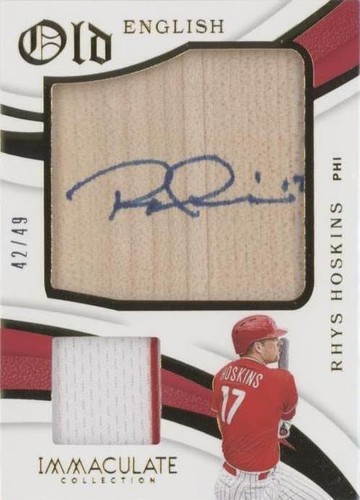 2019 Panini Immaculate Collection - Rhys Hoskins #OE-RH