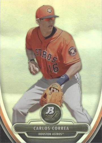 2013 Bowman Chrome Carlos Correa Refractor 1ST AUTO 344/500