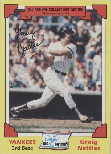1982 Topps Drake's Big Hitters - Graig Nettles #26