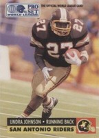 1991 Pro Set WLAF Undra Johnson #145