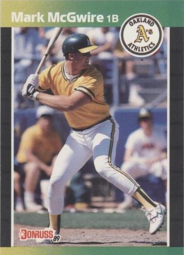 1989 Donruss Mark McGwire Oakland Athletics #95 ERROR CARD