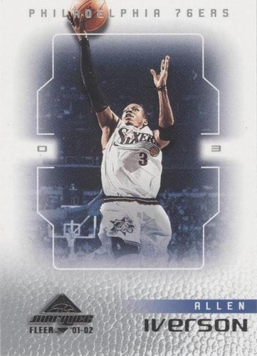 Rare 02-03 fleer ultra Gold Allen Iverson back2back Jersey