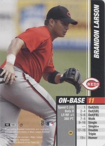 2003 MLB Showdown Trading Deadline - Brandon Larson #109