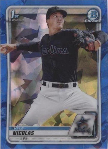 2020 Bowman Chrome Draft Sapphire Edition - Kyle Nicolas #BD-64