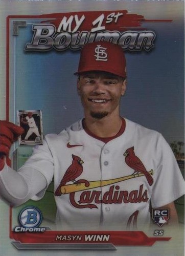 Masyn Winn 1st Bowman 青リフラクター 150枚限定 MLB 2024 Bowman Chrome Masyn Winn My 1st RC Mini Diamonds /150