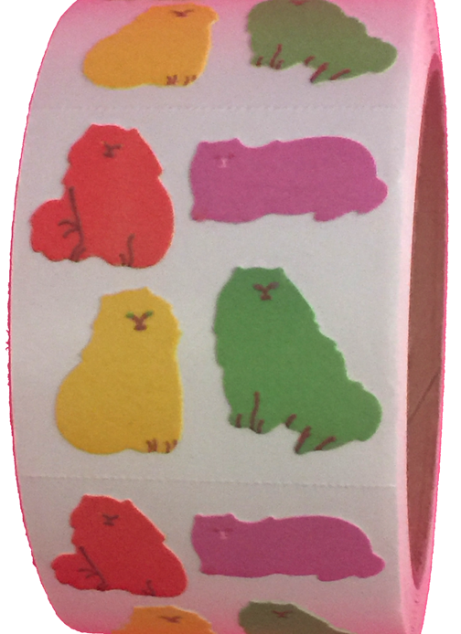 400 Cat Stickers in roll of 100 modules (2" x 2"), each sticker 1.00", RF0204