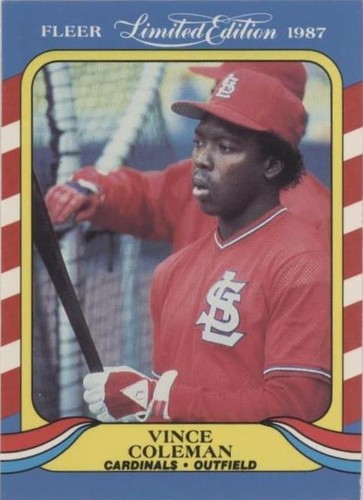 1987 Fleer Limited Edition Baseball Superstars - Vince Coleman #10