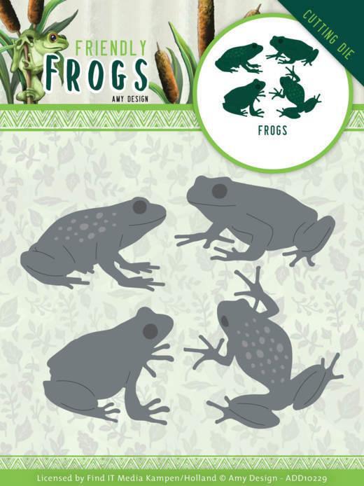 Stanzschablone - Amy Design - Friendly Frogs - Frösche