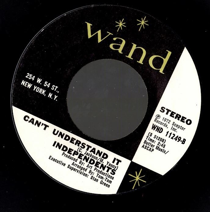 Independents  Cant'T Understand It / I Just Want To Be There  Northern  Soul M-
