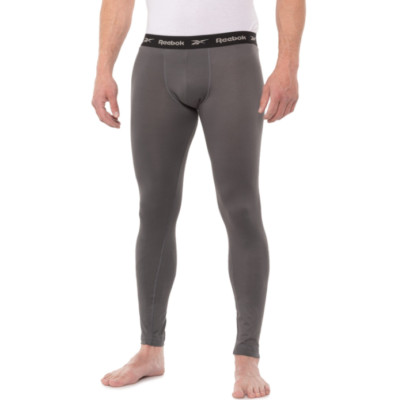 Reebok Base Layer Pants Mens XLarge Grey Mid Weight Performance Training New
