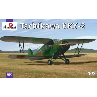 AMODEL 72247 Tachikawa KKY-2 Scale Aircraft Biplane 1/72 - Plastic model kit